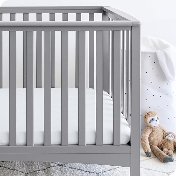 Bare Home 3-Pack Fitted Crib Sheet - Premium 1800 Ultra-Soft Microfiber - Breathable - Baby Sheet - for Boys & Girls - Fits Standard Crib and Toddler Mattresses (White)