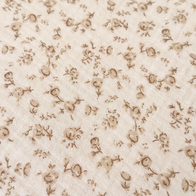 BuLuTu Vintage Floral Design Kids Duvet Cover Twin Cottage Camellia Print Comforter Cover with Ruffles Soft Muslin Cotton Quilt Cover for Girls Boys, Zipper & Corner Ties, No Pillowcase