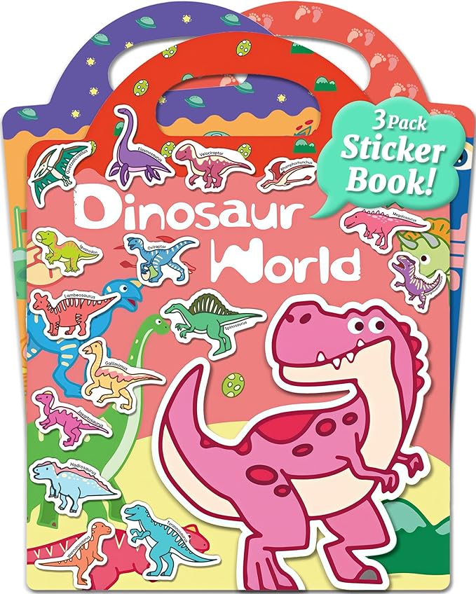 Benresive Reusable Sticker Books for Kids 2-4, Sticker Books for Toddlers 1-3 2-4, Toddler Travel Toys Activities Crafts Gifts