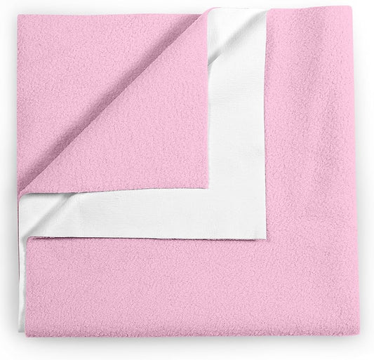 Waterproof Mattress Protector for Adults and Kids, Reusable Mattress Protector (Baby Pink, 29 x 39 Inch)