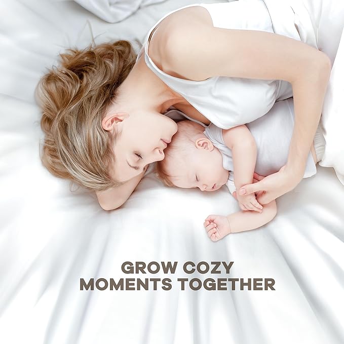 Pro Goleem 2 Pack Satin Soft Crib Sheet Great for Baby with Sensitive Hair Silky Baby Sheet White and Gray Unisex 52’’x28’’x8’’ Fitted Sheets