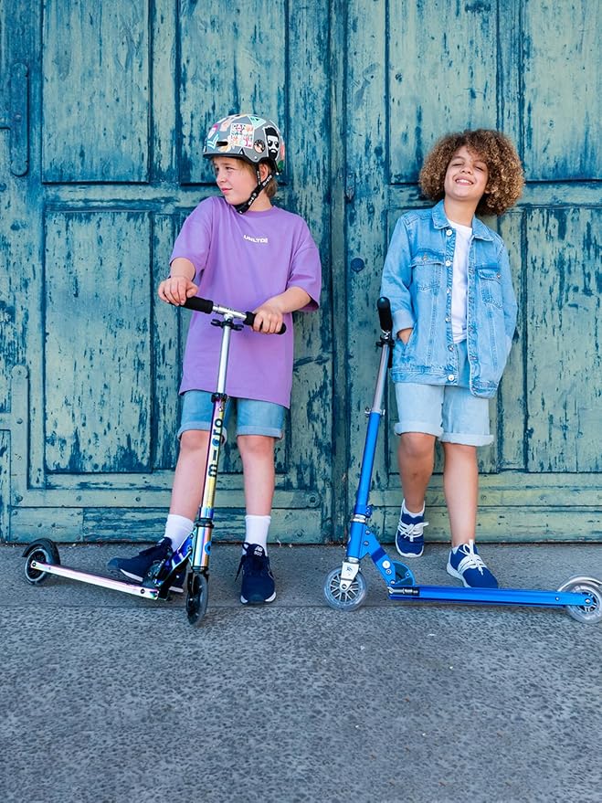 Micro Kickboard | Sprite LED | 2 Wheeled | Fold-to-Carry | Lightweight Swiss-Designed Micro Scooter | Light-Up Wheels| Children and Teens, Ages 6+