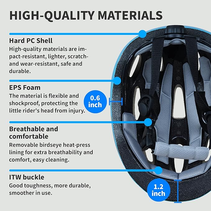 RoyalBaby Kids Helmet 0.47 lb Ultra-Lightweight & Adjustable for Ages 5-13 Years, Ideal for Cycling, Scooter, Balance Bike & More Sports, 4 Vibrant Colors Available