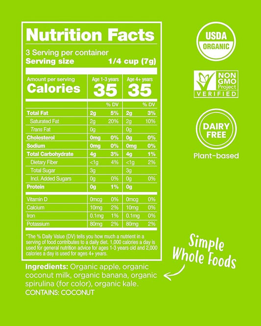 Amara Organic Fruit Bites Apple Kale - No Artificial Colors/Dyes, Added Sugar, Dairy-Free Fruit Snacks, Made with Organic Whole Foods, Healthy Fruit Snacks for Kids - 6 Pack