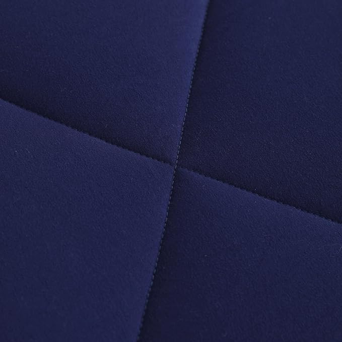 FLXXIE 5 Pieces Toddler Bedding Set, Soft and Breathable Microfiber Crib Sheet Set, Includes Quilted Comforter, Flat Top Sheet, Fitted Sheet, Envelope Pillow Case for Boys and Girls, Navy Blue