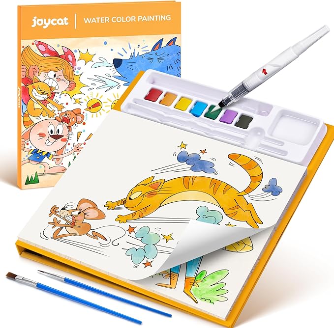 JoyCat Paint with Water Coloring Books for Toddlers, Watercolor Painting Sets for Kids Ages 3-5 4-8, Arts and Crafts Drawing Activities Toy Birthday Gift for Boys Girls (Comics)