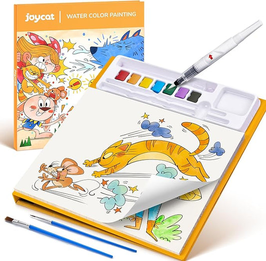 JoyCat Paint with Water Coloring Books for Toddlers, Watercolor Painting Sets for Kids Ages 3-5 4-8, Arts and Crafts Drawing Activities Toy Birthday Gift for Boys Girls (Comics)