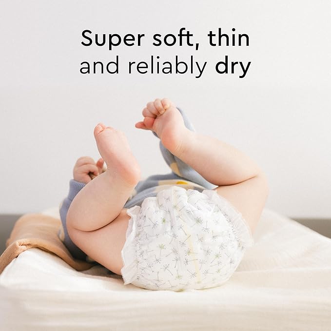 LILLYDOO Baby Diapers - Size 8 (37+ lbs), Half-Monthly Supply (45 Count), Leak Protection, Skin-Friendly, Ultrasoft, Perfume- & Chlorine-Free, Hypoallergenic, Dermatologist Tested, Oeko-TEX®
