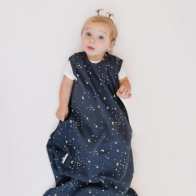 Ecolino Organic Cotton Baby Sleep Sack - 2-Way Zipper Baby Wearable Blanket - Infant Sleeping Bag Sack - 6-18 Months - Milky Way