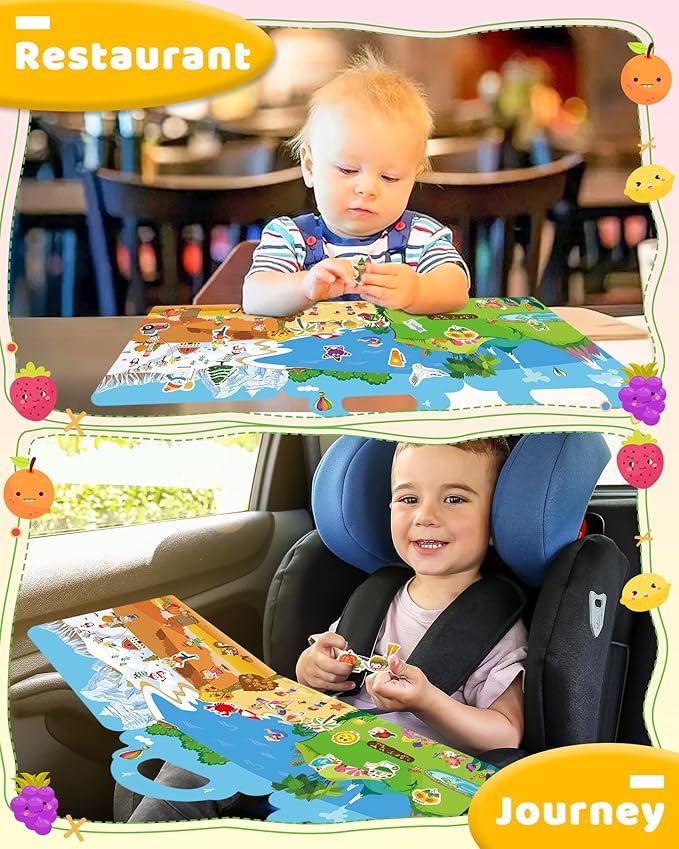 Benresive Reusable Sticker Books for Toddlers, Fun Travel Stickers for Kids, Toddler Sticker Book, Crafts Activities for Toddlers, 3 and Up Birthady Gifts - Season