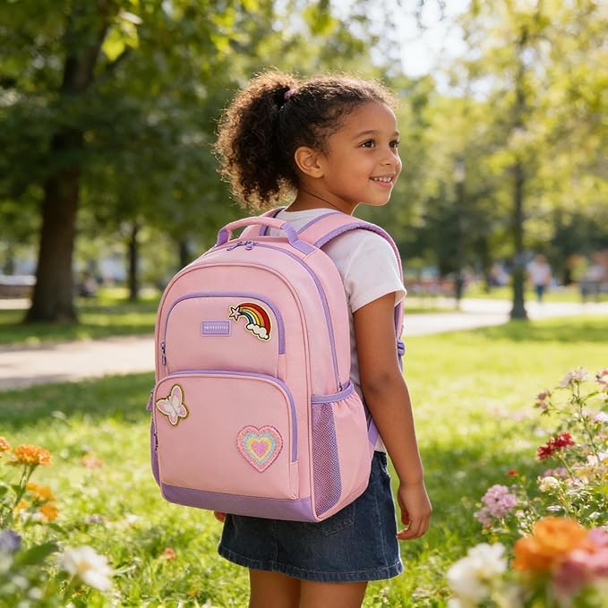 mommore Kids Backpack for Boys Girls Preschool Kindergarten Backpacks Lightweight Elementary School Bookbag with Lunch Box