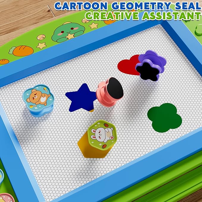 Large Magnetic Drawing Board 13 × 17 in Doodle Board Toddler Toys for Girls Boys 3 4 5 6 7 Year Old Kids, Preschool Educational Travel Toys Gifts Etch A Colorful Sketch Magnet Erasable Writing Pad