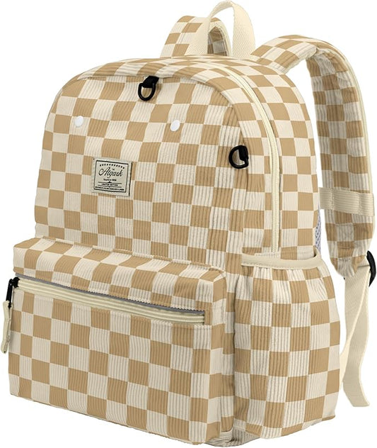 Corduroy Kids Backpack for Boys Girls 6-10: Girls Backpacks for Elementary Kindergarten 15” H Fit Folder