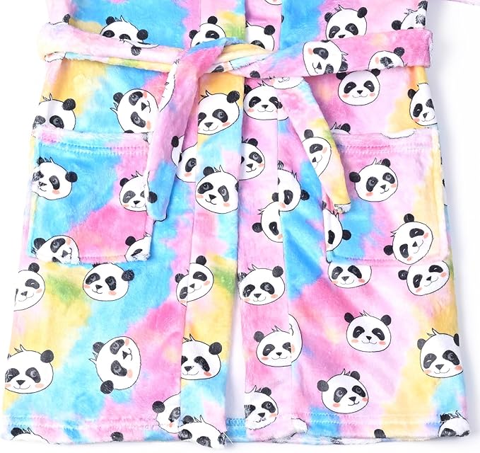 CHILDRENSTAR Girls Robe Kids Cat Bathrobes Plush Soft Fleece Pajamas Sleepwear