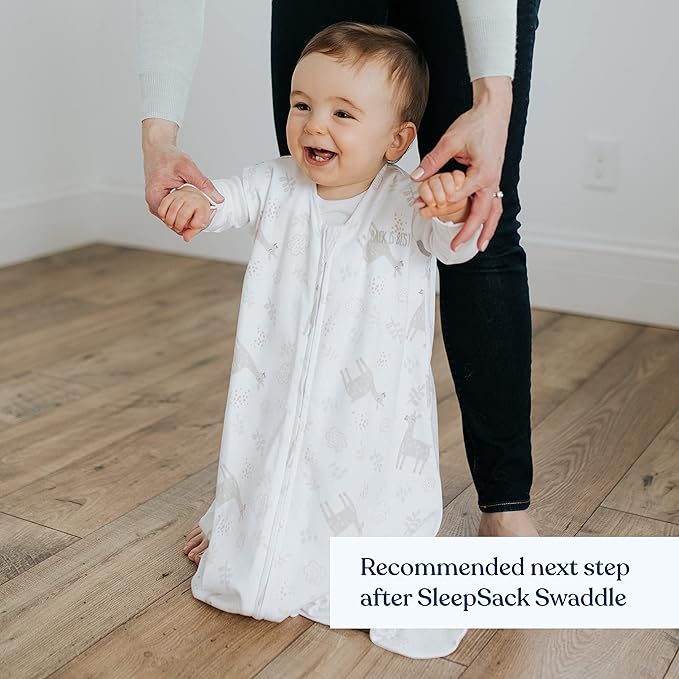HALO SleepSack, 100% Cotton Wearable Blanket, Swaddle Transition Sleeping Bag, TOG 0.5, Llama Sand, Large, 12-18 Months