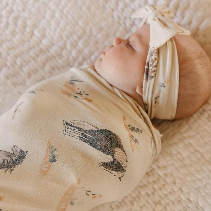 Copper Pearl Large Premium Knit Baby Swaddle Receiving Blanket Montana