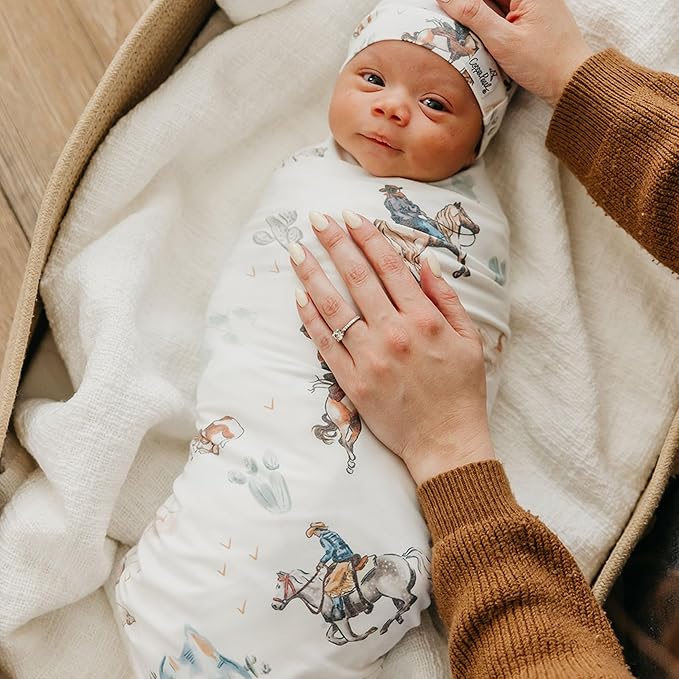 Copper Pearl Large Premium Knit Baby Swaddle Receiving Blanket Boone