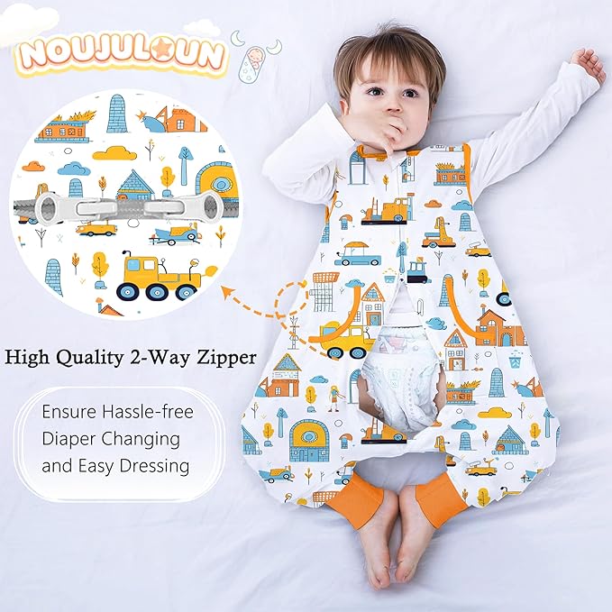 Toddler Sleep Sacks Sleep Sack 3T 4T 5T with legs Cozy comfy Baby Warable Blanket with 2-Way Zipper (3T-5T)