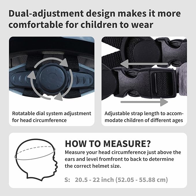 RoyalBaby Kids Helmet 0.47 lb Ultra-Lightweight & Adjustable for Ages 5-13 Years, Ideal for Cycling, Scooter, Balance Bike & More Sports, 4 Vibrant Colors Available