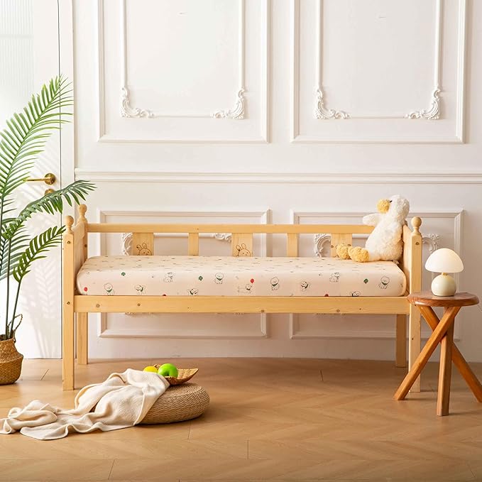 SDY Dog Jersey Crib Sheets, Cute Animal Crib Sheets for Standard CribMattress&Toddler Bed Mattress Cover,2 Packed, Size52 x28 x8, Super Soft Jersey Fitted Sheet for Baby Boys and Girls