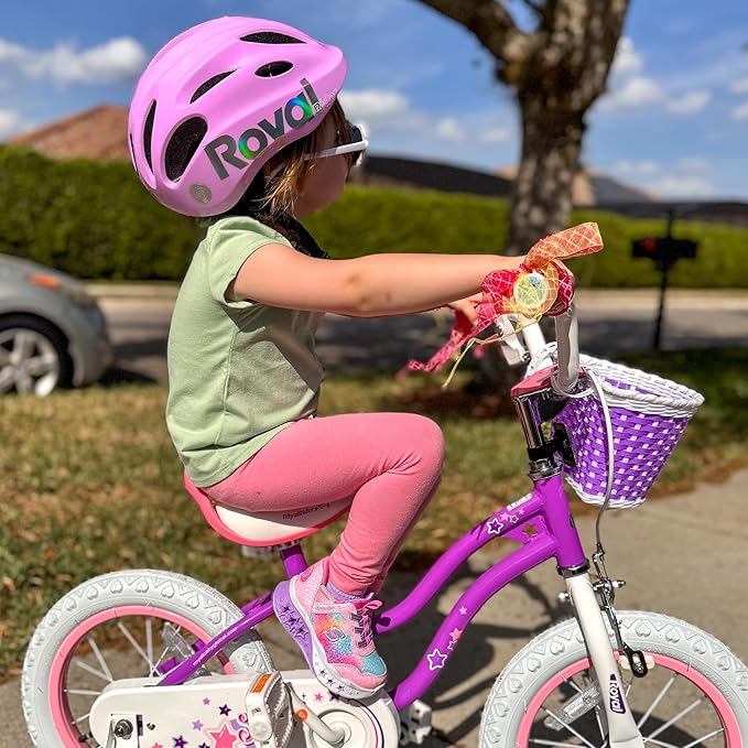 RoyalBaby Kids Helmet 0.47 lb Ultra-Lightweight & Adjustable for Ages 5-13 Years, Ideal for Cycling, Scooter, Balance Bike & More Sports, 4 Vibrant Colors Available