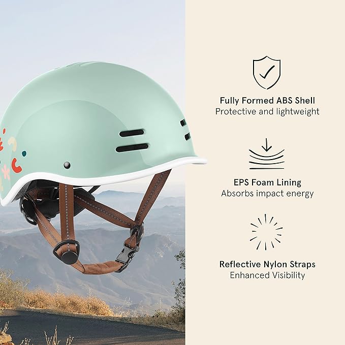 Retrospec Remi Kids Bike Helmet with Built-in Sun Visor - Adjustable Youth Safety Gear for Cycling, Skating & Scooters - 11 Air Vents, Washable Padding & Reflective Straps