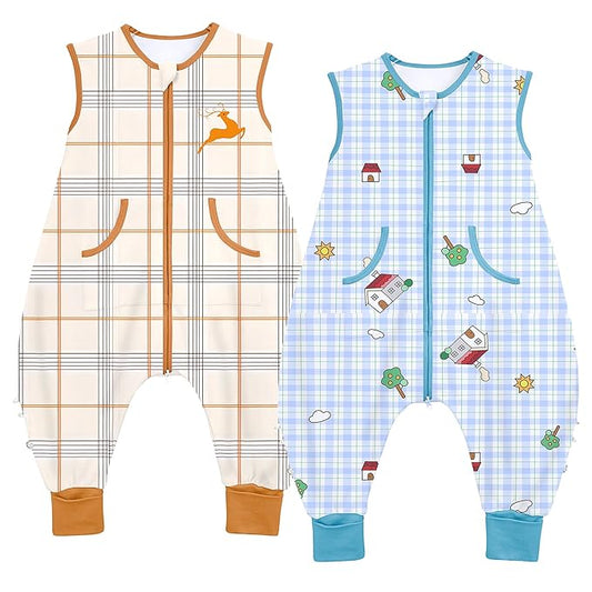 Toddler Sleep Sacks Sleep Sack 9-24 Months with legs Cozy comfy Baby Warable Blanket with 2-Way Zipper (2T-3T)