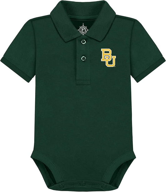 Creative Knitwear College Baby Polo Bodysuit Solid - Team Logo, Multiple Colors, for Boys & Girls (0-12 Months)
