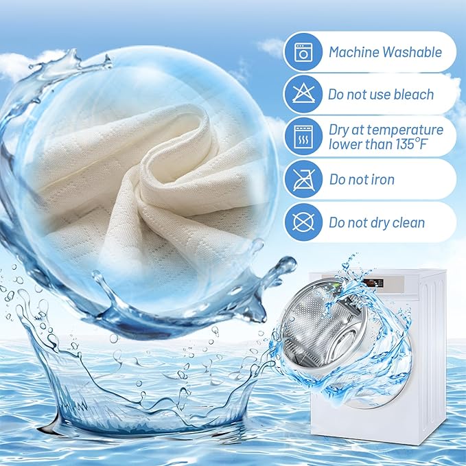 Premium Bamboo Mattress Protector – King Size, Waterproof, & Ultra Soft Breathable Noiseless Washable Bed Mattress Cover for Comfort & Protection MC01KING-L