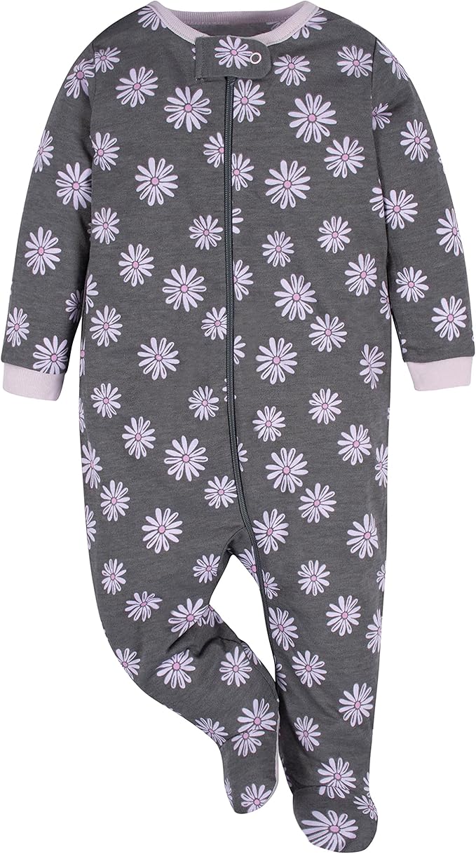 Gerber baby-girls 4 Pack Sleep N' Play Footie