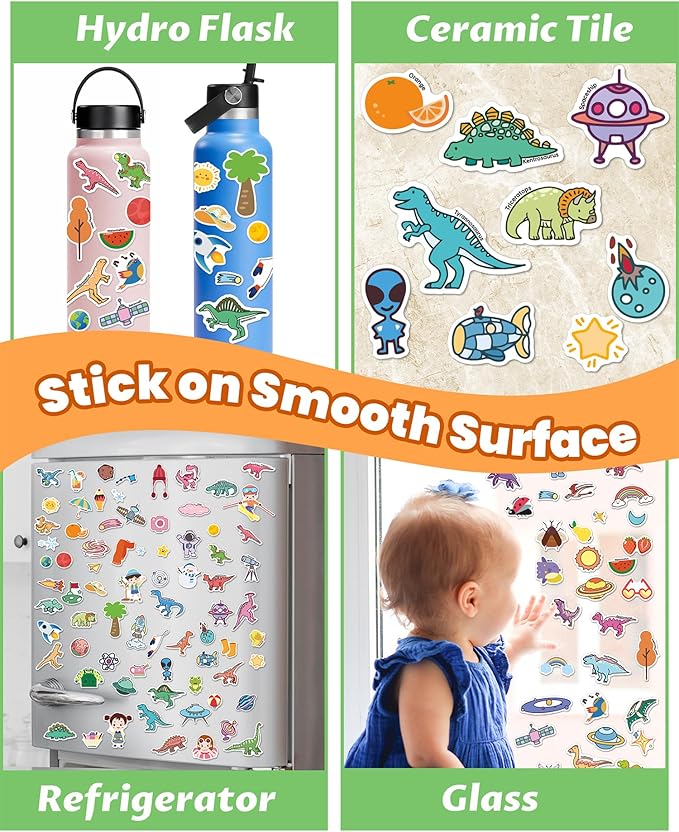 Walenced Reusable Sticker Book for Toddlers, Stickers for Kids, Toddler Sticker Book, Toddler Craft Activities, Toddler Travel Toys Ages 3 and Up Boy Girl Birthday Gifts