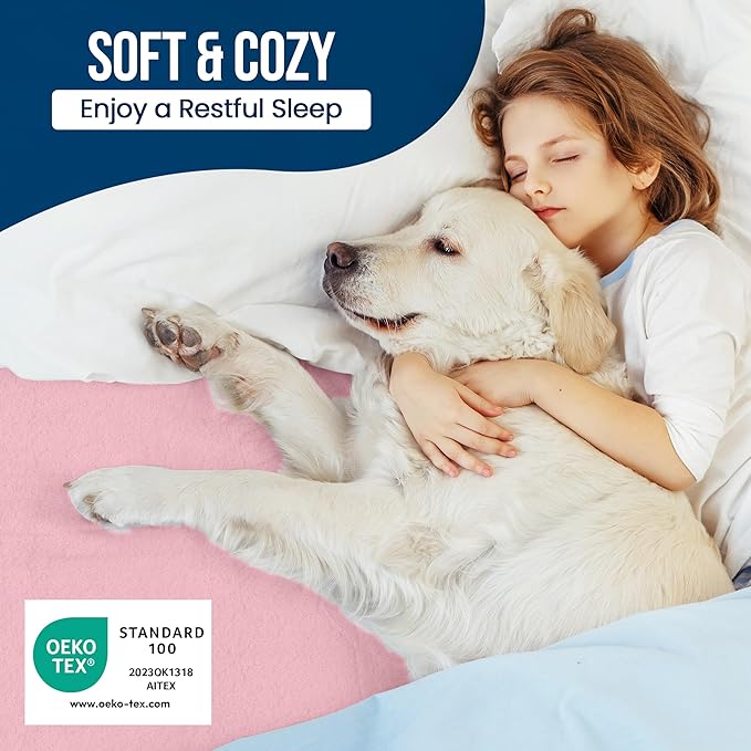 Utopia Bedding Waterproof Mattress Protector King Size, Premium 200 GSM Terry Mattress Cover, Soft & Breathable Bed Cover, Fitted Sheet Style with Stretchable Deep Pockets 17" (Pink)
