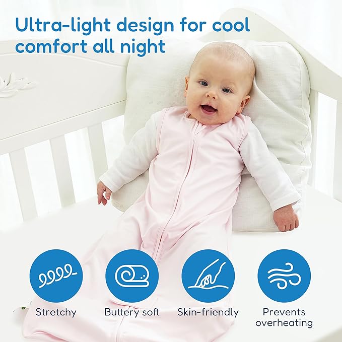 TotAha Sleep Sack 12-18-24 Months 3 Pack,Buttery Soft Wearable Blanket Baby Sleeping Bag with 2-way Safe Zipper, 0.5 TOG, Baby Girl