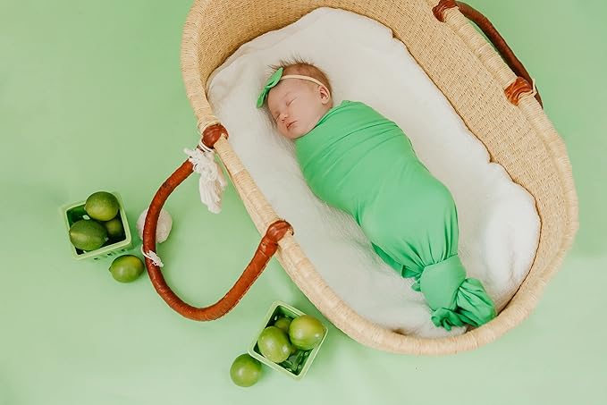 Copper Pearl Baby Swaddle Blanket - Premium Knit Baby Blanket, Large Soft Stretchy Receiving Blankets for Baby Boy and Girl, Swaddles for Newborn, Infant, and Toddler (Lime)