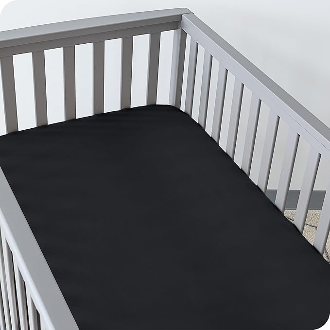Bare Home 2-Pack Fitted Crib Sheets - Premium 1800 Ultra-Soft Microfiber - Breathable - Baby Sheet - for Boys & Girls - Fits Standard Crib and Toddler Mattresses (Morning Sun/Cloud Grey)