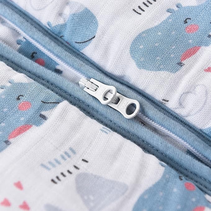Toddler Sleep Sack, 70% Rayon from Bamboo and 30% Cotton Baby Wearable Blanket Winter 2.5 TOG Sleeping Sacks Warm Soft Muslin Rhino (2-4T)