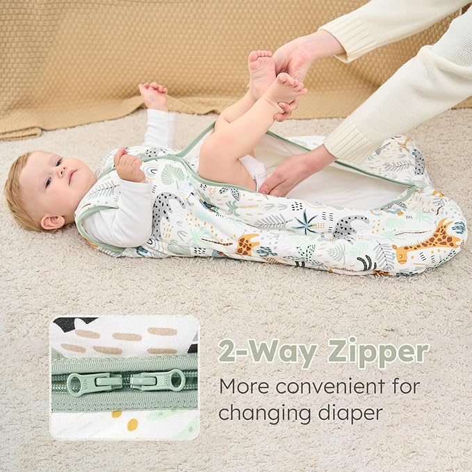Yoofoss Baby Sleep Sack 0-6 Months, TOG 2.5 Baby Wearable Blanket with 2-Way Zipper, 100% Organic Cotton Fabric Winter Newborn Sleeping Sack, Warm Soft Comfy