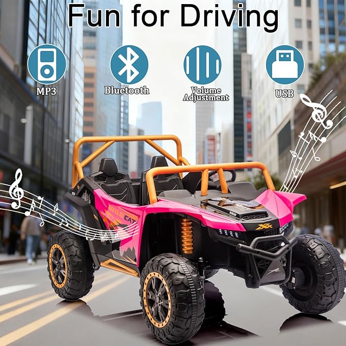 24V 4WD Kids Electric Car XXXL, 2-Seater Licensed Arctic Cat Kids Ride on UTV with Parent Remote Control, Bluetooth Music, LED Lights for Boys & Girls