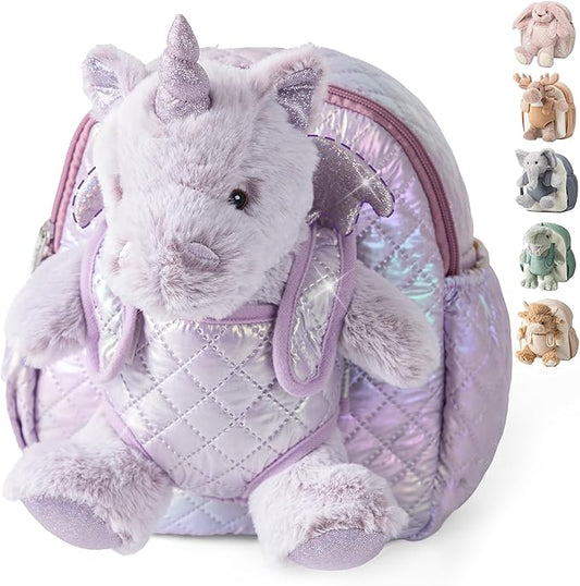Moonkie Hug & Go Unicorn Toddler Backpack – Soft Plush Bag with Detachable Toy for Girls Aged 2–4 | Perfect for Daycare | Travel & Birthday Gifts for 3-Year-Old Kids