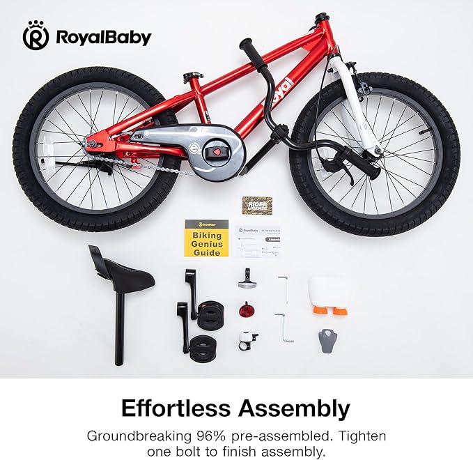 RoyalBaby Kids Bike Freestyle Classic & EZ Balance Pedal Switchable Bicycle, 12 14 16 18 Inch, 3-10 Years Toddler to Big Kids