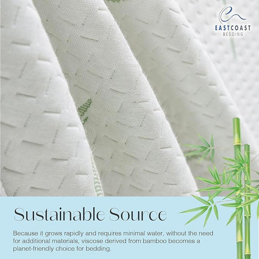 Waterproof Mattress Protector Pad - Full XL Size 54" x 80" Inch, Viscose Derived from Bamboo, Ultra Soft, Breathable, Washable Bed Mattress Cover for Comfort & Protection