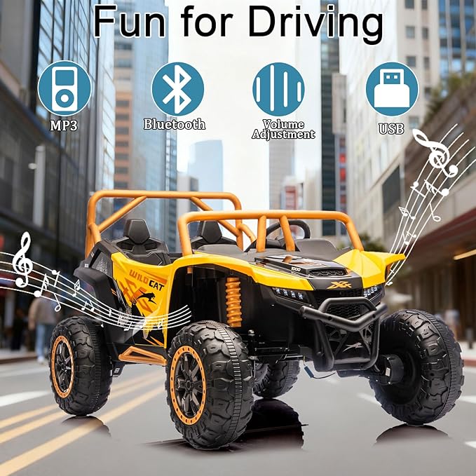 24V 4WD Kids Electric Car XXXL, 2-Seater Licensed Arctic Cat Kids Ride on UTV with Parent Remote Control, Bluetooth Music, LED Lights for Boys & Girls