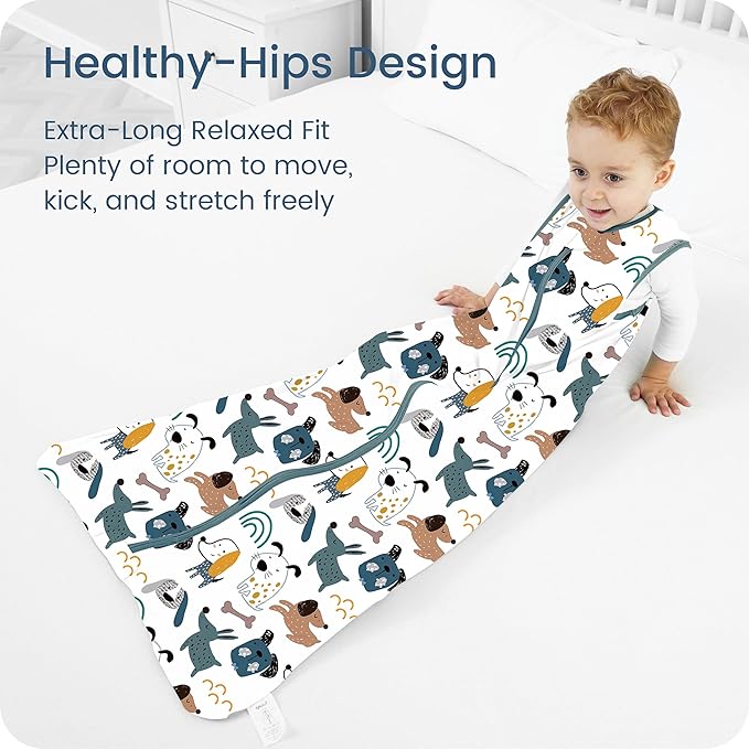 Toddler Sleep Sacks 2T-3T-4T, 0.5 TOG Light Summer Wearable Blankets, Extra Long XL Sleeping Bags, 2 Pack