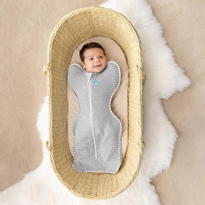 Love to Dream Swaddle UP, Baby Sleep Sack, Self-Soothing Swaddles for Newborns, Get Longer Sleep, Snug Fit Helps Calm Startle Reflex, Newborn Essentials for Baby, 1.0 TOG, 13-19 lbs, Stardust Gray