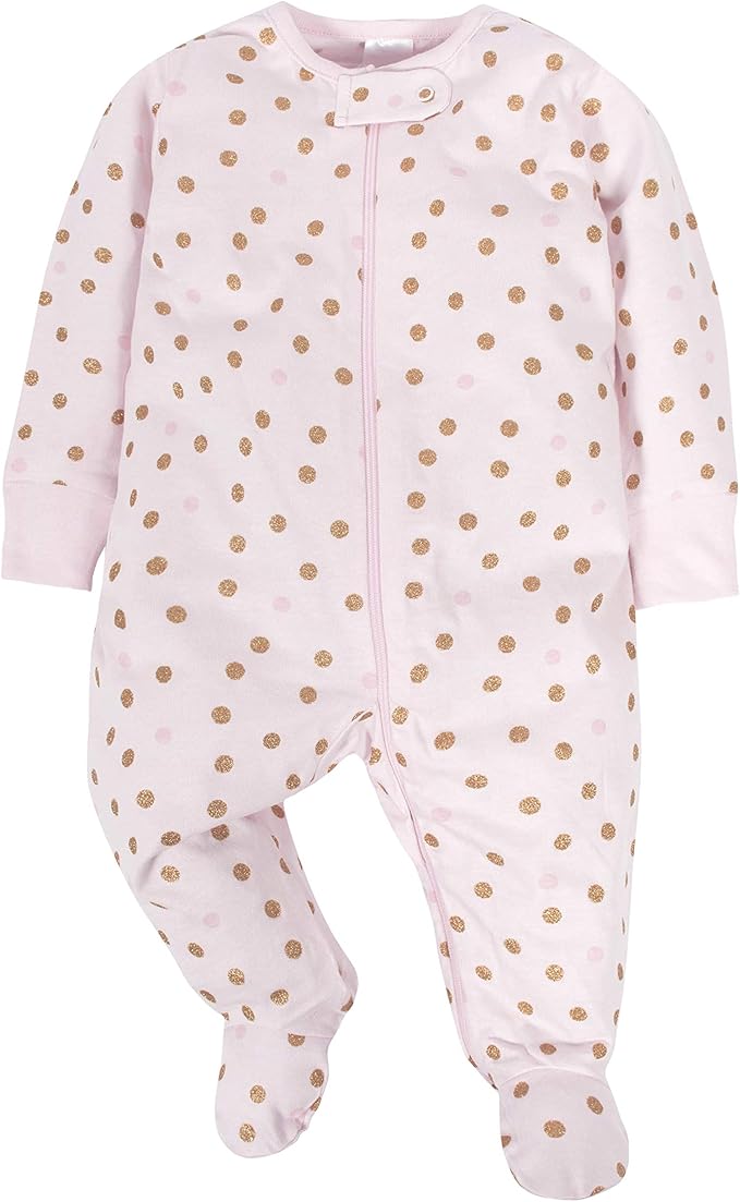 Gerber baby-girls 4 Pack Sleep N' Play Footie