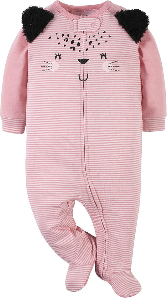 Gerber baby-girls 4 Pack Sleep N' Play Footie