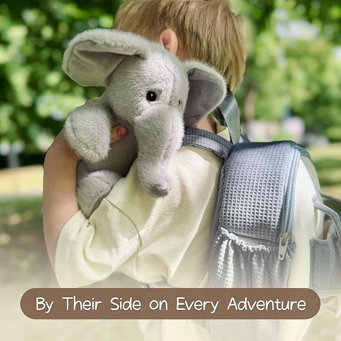 Moonkie Hug & Go™ Elephant Toddler Backpack – Soft Plush Bag with Take-Along Toy for Boys Aged 2–4 | Ideal for Daycare | Travel & Birthday Gifts