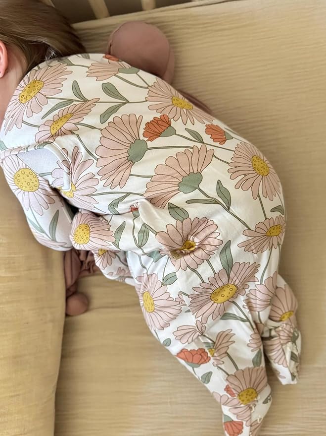 GUNAMUNA Baby Footie Sleep Bag – Walkable Wearable Blanket with DIAPER-ZiP, Convertible Foot Cuffs, Anti-Slip Grips