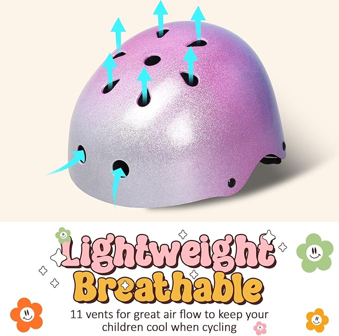 Toddler Kids Bike Helmet,Adjustable for Child Boys Girls,Multi-Sport & Ventilation for Bicycle Scooter Skateboard Skate