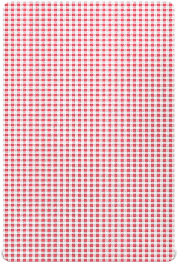 Fitted Crib Sheets for Boys Girls, Red and White Plaid Soft Breathable Mattress Cover for Standard Crib & Toddler Bed Mattress, 52 * 28 in.